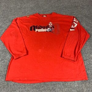 VTG Akademiks‎ T Shirt Mens 3XL Red Long Sleeve Back  Hit Unseen Forces Y2K Tee